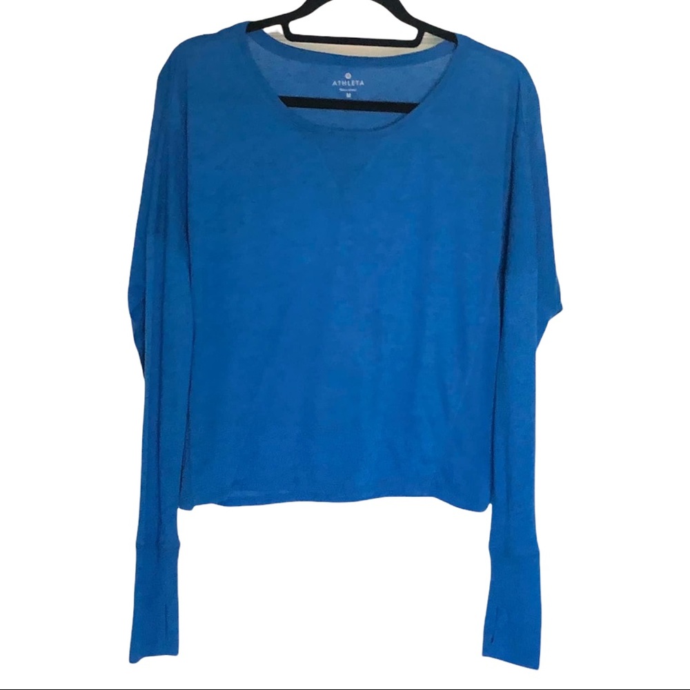 Athleta Medium Bright Blue Sweater Athliesure